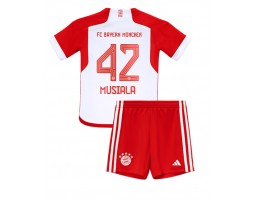 Bayern Munich Jamal Musiala #42 Koszulka Podstawowych Dziecięca 2023-24 Krótki Rękaw (+ Krótkie spodenki)